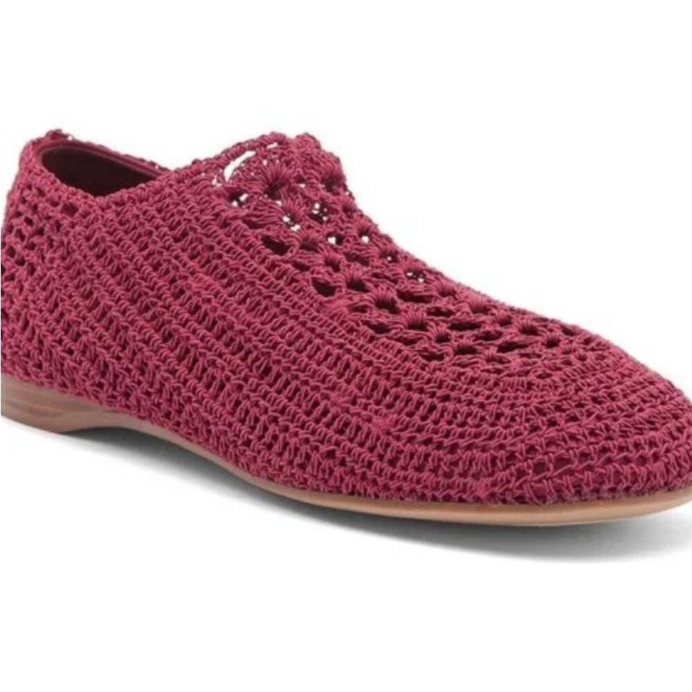 Jeffrey Campbell Women's Red Nantucket Crochet Flats, SIZE 8 1/2 US